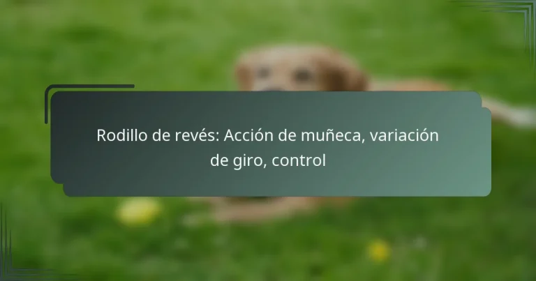 Rodillo de revés: Acción de muñeca, variación de giro, control