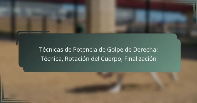 Técnicas de Potencia de Golpe de Derecha: Técnica, Rotación del Cuerpo, Finalización
